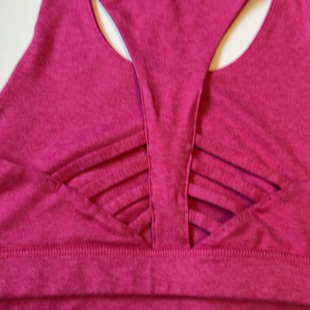 Peloton Fuchsia Racerback Sports Bra - Picture 4 of 4